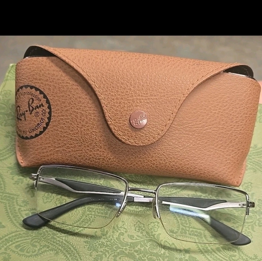 Ray Ban Eyeglasses Brown Leather Glasses Case